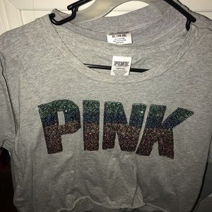 Pink crop shirt